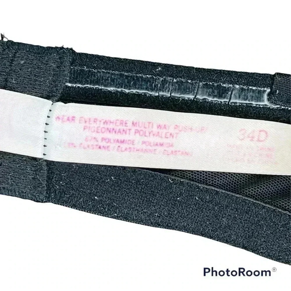 PINK Victoria's Secret Wear Anywhere Push-Up, Strapless, Black Bra, 34D - Picture 5 of 7